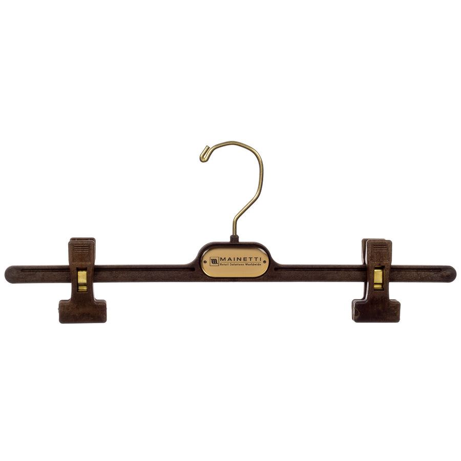 15" Bottom Hanger Brown Wood Effect  with Adjustable Clips - PS38
