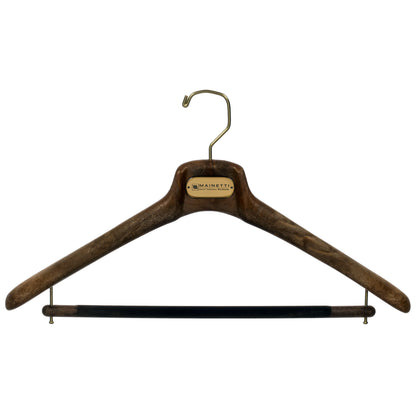 Cintre Costume 45 cm Effet Bois Marron avec Barre Floquée - SAR46-1