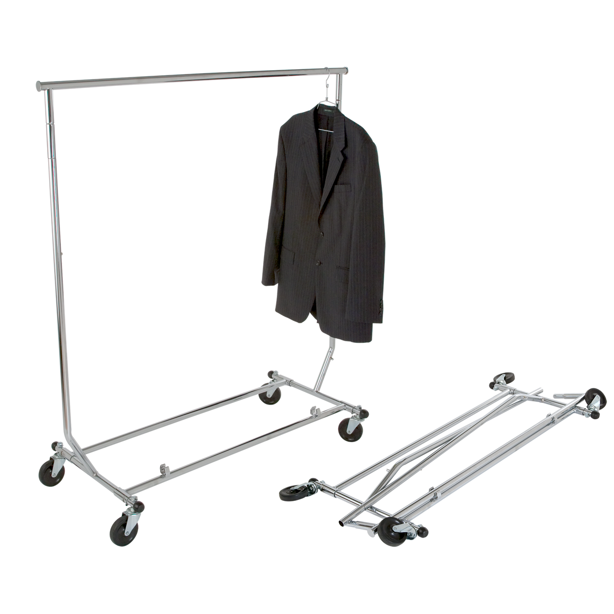 Salesman Racks Heavy Duty Salesman's Rack - Collapsible Garment Rack - Round Tubing ...