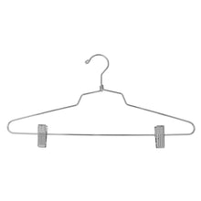 Cintre combiné en acier de 16 po avec clips pour coussin en vinyle et crochet régulier