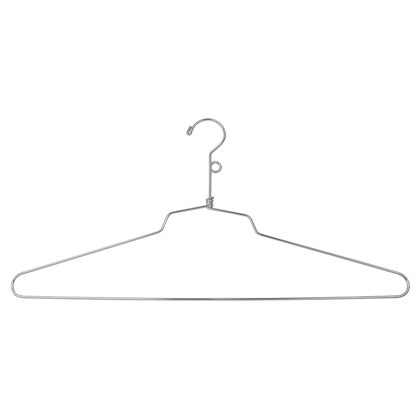 Percha de acero de 18" para blusas y vestidos con gancho de bucle