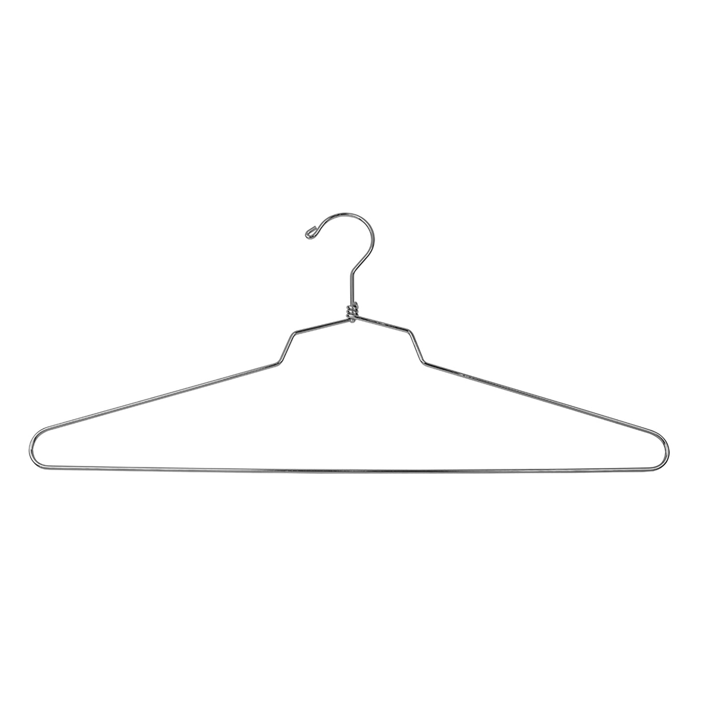 Percha de acero de 19" para blusas y vestidos con gancho regular
